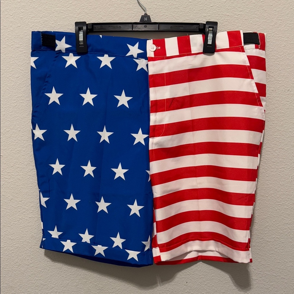 Men's Stars and Stripes Flat Front Shorts